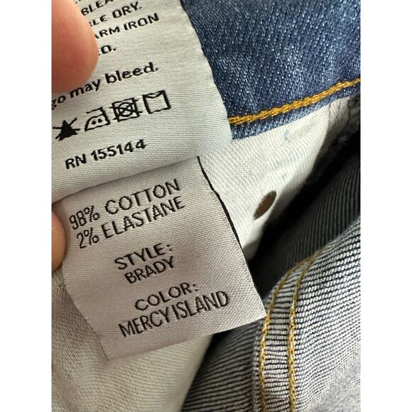 Boyish Brady Jeans Mercy Island button fly wide leg flare raw hem Size 32 - Picture 12 of 12